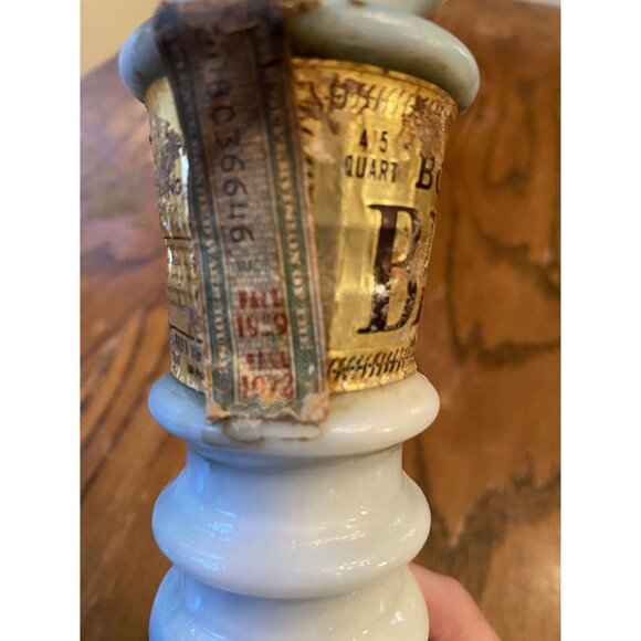 Vintage Jim Beam Ceramic Decanter Bonded Beam 100 Proof 4/5 Quart - Picture 6 of 12